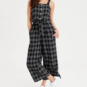 Black Plaid Jumpsuit